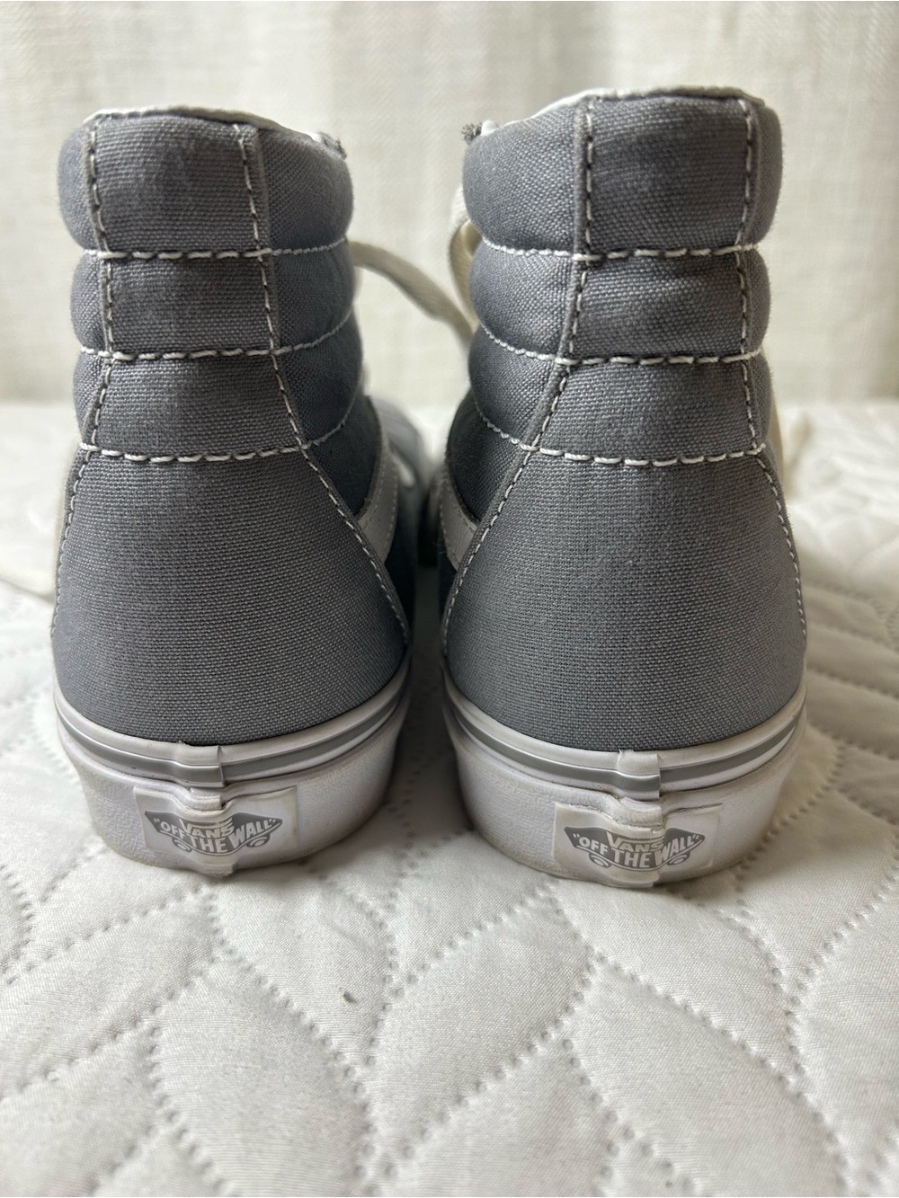 Vans Sk8-Hi Slim Gray Canvas High Top Sneakers - Women’s 7.5/ Men’s 6 - Picture 6 of 8
